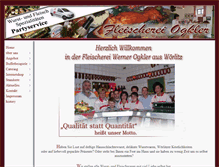 Tablet Screenshot of fleischerei-ogkler.de